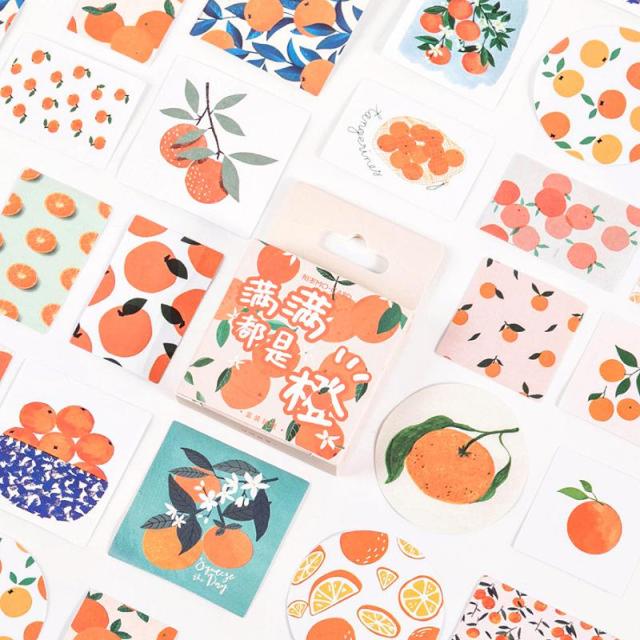 46pcs/set Autumn Flower Sticker Diy Scrapbooking Diary Planner Decoration Sticker Album