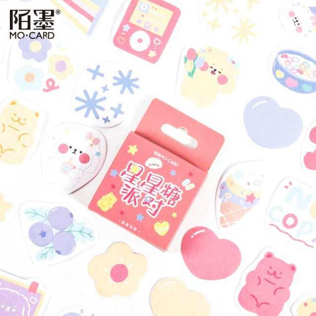46pcs/set Autumn Flower Sticker Diy Scrapbooking Diary Planner Decoration Sticker Album