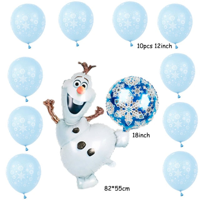 elsa Disney Frozen princess helium balloons 32inch number Baby shower girl foil globos birthday party decorations kids toys