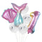 Little Mermaid Party Balloons 32inch Number Foil Balloon Kids Birthday Party Decoration Supplies Baby Shower Decor Helium Globos