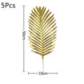 5/10pcs Artificial Gold Green Turtle Leaf Scattered Tail Leaf Fake Silk Plant For Wedding Birthday Party Home Decor Palm Leaves