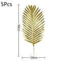 5/10pcs Artificial Gold Green Turtle Leaf Scattered Tail Leaf Fake Silk Plant For Wedding Birthday Party Home Decor Palm Leaves