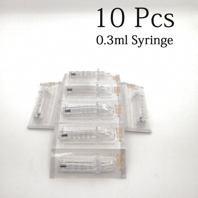 Noninvasive Nebulizer Disposable 0.3ML Syringe Ampoule Head Needle For Hyaluron Pen Meso Injection Gun Anti-wrinkle Lip Filling