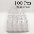 Noninvasive Nebulizer Disposable 0.3ML Syringe Ampoule Head Needle For Hyaluron Pen Meso Injection Gun Anti-wrinkle Lip Filling