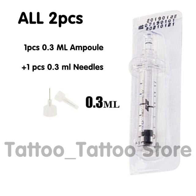 Noninvasive Nebulizer Disposable 0.3ML Syringe Ampoule Head Needle For Hyaluron Pen Meso Injection Gun Anti-wrinkle Lip Filling