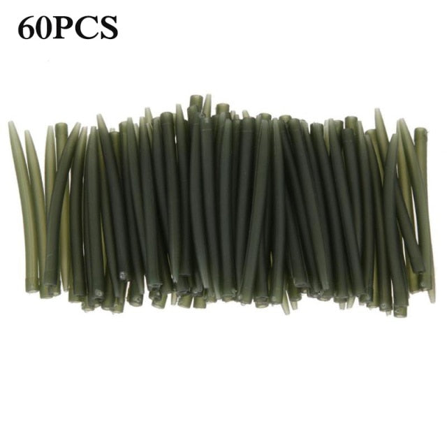 100PCS Terminal Carp Fishing Anti Tangle Sleeves Connect with Fishing Hook Rubber Tip Tube Positioner Terminal Fishing Tackles