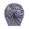 Solid Ribbed Bunny Knot Turban Hats for Baby Boys Girls Beanies Striped Thin Elastic Caps Bonnet Newborn Toddler 0-4T Headwraps