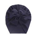 Solid Ribbed Bunny Knot Turban Hats for Baby Boys Girls Beanies Striped Thin Elastic Caps Bonnet Newborn Toddler 0-4T Headwraps