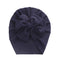 Solid Ribbed Bunny Knot Turban Hats for Baby Boys Girls Beanies Striped Thin Elastic Caps Bonnet Newborn Toddler 0-4T Headwraps
