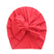 Solid Ribbed Bunny Knot Turban Hats for Baby Boys Girls Beanies Striped Thin Elastic Caps Bonnet Newborn Toddler 0-4T Headwraps