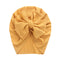 Solid Ribbed Bunny Knot Turban Hats for Baby Boys Girls Beanies Striped Thin Elastic Caps Bonnet Newborn Toddler 0-4T Headwraps