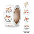 Thank You Stickers Labels Seals Thank You for Supporting My Small Business Stickers Roll Round Kraft Pink Black Labels For Shop