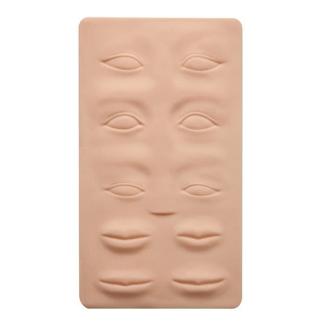 3D Silicone Permanent Makeup Tattoo Training Practice Fake Skin Blank Eye Lips Face For Microblading Tattoo Machine Beginner 1p