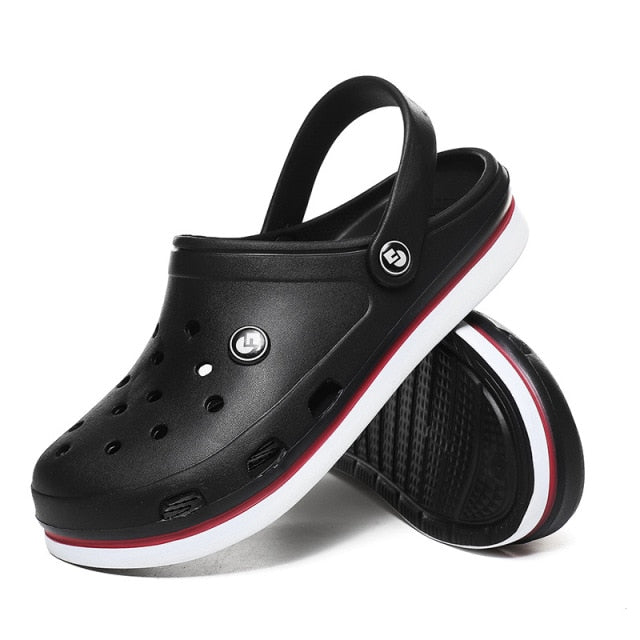 2020 New Fashion Sandals Men Clogs Slippers Soft Bottom Beach Sandals Men Clog Sandals Comfortable Breathable Ankle-Wrap EVA