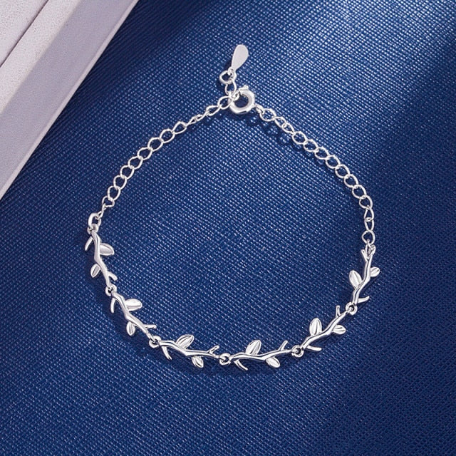 DAIWUJAN 925 Sterling Silver Double Layers Stars Beads Bracelets For Women Elegant Box Chain Charm Bracelet Birthday Party Gift