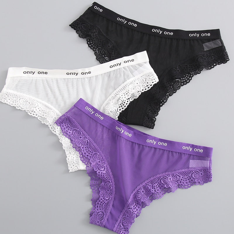 Women's Sexy Lace G-string Panties Underwear Perspective Thong Briefs Transparent Tempting Underpants Girls Intimates Lingerie