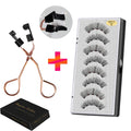 VISIBLE 8PCS 5 Magnets 3D Magnetic False Eyelashes Lasting Handmade Natural Artificial Mink Faux Cils Magnétique with Tweezers