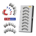 VISIBLE 8PCS 5 Magnets 3D Magnetic False Eyelashes Lasting Handmade Natural Artificial Mink Faux Cils Magnétique with Tweezers