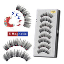VISIBLE 8PCS 5 Magnets 3D Magnetic False Eyelashes Lasting Handmade Natural Artificial Mink Faux Cils Magnétique with Tweezers