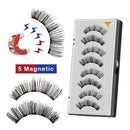 VISIBLE 8PCS 5 Magnets 3D Magnetic False Eyelashes Lasting Handmade Natural Artificial Mink Faux Cils Magnétique with Tweezers