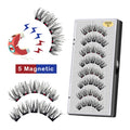 VISIBLE 8PCS 5 Magnets 3D Magnetic False Eyelashes Lasting Handmade Natural Artificial Mink Faux Cils Magnétique with Tweezers