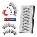 VISIBLE 8PCS 5 Magnets 3D Magnetic False Eyelashes Lasting Handmade Natural Artificial Mink Faux Cils Magnétique with Tweezers