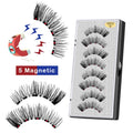 VISIBLE 8PCS 5 Magnets 3D Magnetic False Eyelashes Lasting Handmade Natural Artificial Mink Faux Cils Magnétique with Tweezers