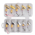 10pcs/lot LUSHAZER fishing spoon lures spinner bait 2.5-4g fishing wobbler metal baits spinnerbait isca artificial free with box