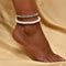 Boho Foot Circle Chain Ankle Summer Bracelet Taless "S" Shape Pendant Charm Sandals Barefoot Beach Foot Bridal Jewelry A031