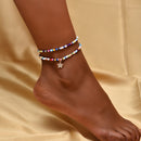 Boho Foot Circle Chain Ankle Summer Bracelet Taless "S" Shape Pendant Charm Sandals Barefoot Beach Foot Bridal Jewelry A031