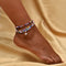 Boho Foot Circle Chain Ankle Summer Bracelet Taless "S" Shape Pendant Charm Sandals Barefoot Beach Foot Bridal Jewelry A031