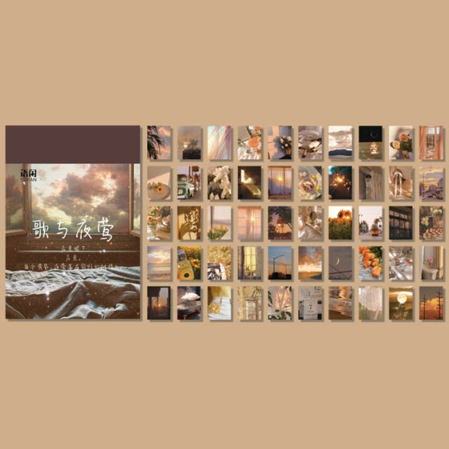 366 pcs of Van Gogh color multi-style kraft paper card Decorative diary Album DIY scrapbook butter material paper retro LOMO