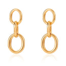 Golden Big hoop Earrings Korean Geometry Metal Gold Earrings For women Female Retro Drop Earrings 2021 Trend Fashion Jewelry