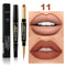 2 IN 1  Lip Liner Waterproof Matte Lipstick Pencil Contour Tint Sexy Red Matte Long Lasting Moisturizer Lipliner Cosmetics TSLM1