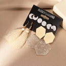 Women's Earrings Set Retro Korean Geometric Stud Earrings for Women Korean Gold Small Metal Pearl Earring 2021 Trend Jewelry