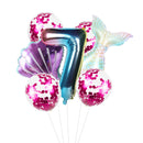 Mermaid Tail Balloons Sea Shells Balloons Helium Ball for Birthday Baby Shower Summer Beach Mermaid Under the sea Party Supplies