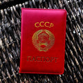 Russian CCCP Ussr Passport Cover Soviet Leather Covers for Passports Ussr Card Holder Men Passport-cover Cover of The Passport