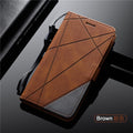 Leather Flip Business Phone Case For Samsung Galaxy  S7 Edge S8 S9 Plus S10E S20 FE S21 Note 8 9 10 20 Ultra Holder Wallet Cover