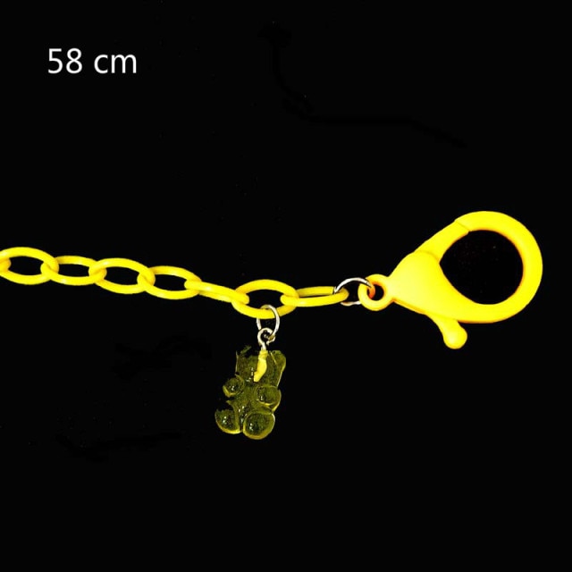 New Adjustable Acrylic Mask Lanyard Mask storage artifact Portable mask storage chain Student chains for storing masks holder