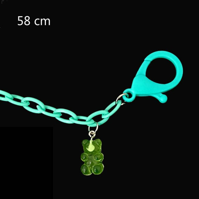 New Adjustable Acrylic Mask Lanyard Mask storage artifact Portable mask storage chain Student chains for storing masks holder