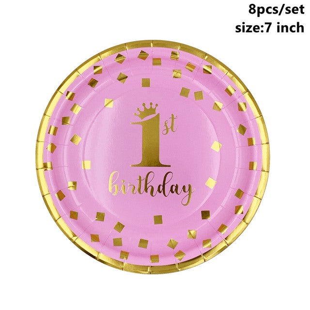 Taoup 1pc One First Birthday Party Hats 1st 2nd 3rd Crown Birthday Hats Number One Party Decors Kids Accessories Newborn Child