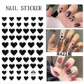 HZ Korea 2019 Summer Sweet Cute Colorful Flower Nail Sticker Waterproof Design Nail Decals For Women Girls Party Accessories