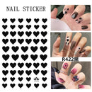 HZ Korea 2019 Summer Sweet Cute Colorful Flower Nail Sticker Waterproof Design Nail Decals For Women Girls Party Accessories