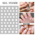 HZ Korea 2019 Summer Sweet Cute Colorful Flower Nail Sticker Waterproof Design Nail Decals For Women Girls Party Accessories