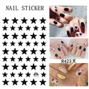 HZ Korea 2019 Summer Sweet Cute Colorful Flower Nail Sticker Waterproof Design Nail Decals For Women Girls Party Accessories