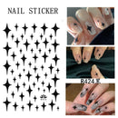 HZ Korea 2019 Summer Sweet Cute Colorful Flower Nail Sticker Waterproof Design Nail Decals For Women Girls Party Accessories