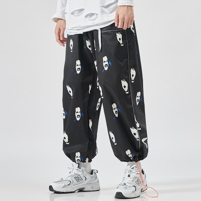 2021 Men's Harem Pants New Fashion Jogger Sweatpants Korean Man Loose Oversized Trousers Funny Streetwear Male Casual Pants 5XL