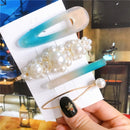 4pcs/set Women Hair Accessories Jewelry Korean Simulation Pearl Barrette Love Hearts Hair Clips For Girls Pink Hairpins 2020 New