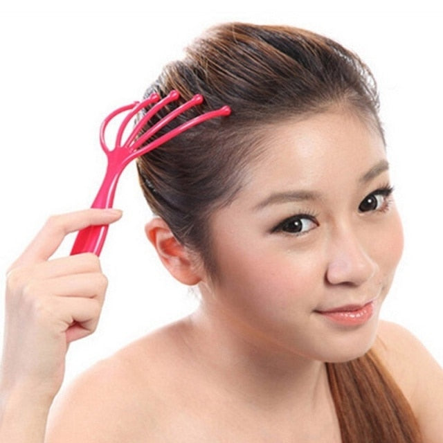 1PCS Unisex Octopus Head Scalp Relaxation Massage Pain Relief Body Massager Stress Release Relaxing Claw Metal Massager Device