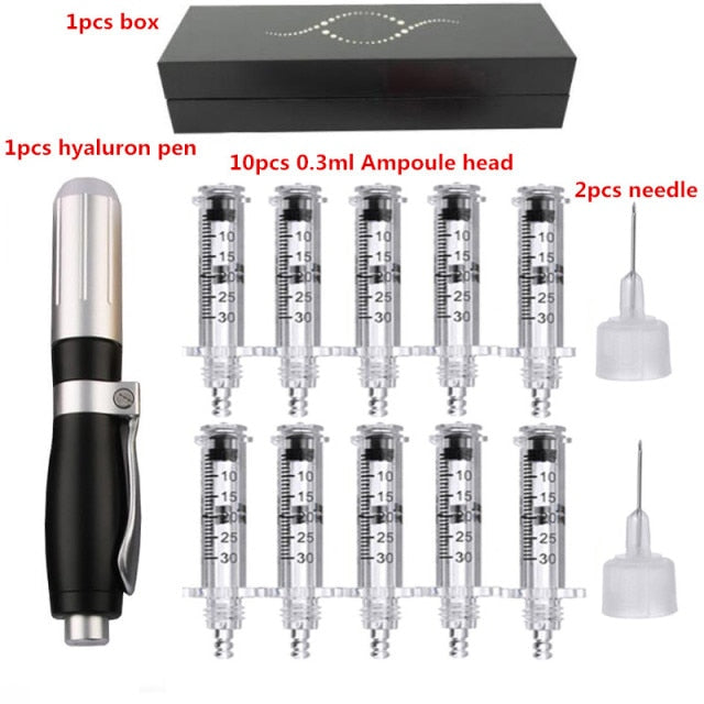 2 IN 1 High Pressure Hyaluronic Acid Pen For Anti Wrinkle Lifting Lip hyaluron gun atomizer Lip injection pen For Tattoo Tip